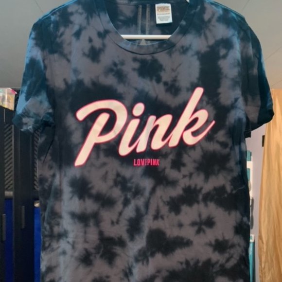 Victoria’s Secret pink tie dye T-shirts with slit in the back - Picture 3 of 5